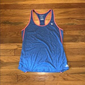 Champion RacerbackTank Blue/Salmon Size Small